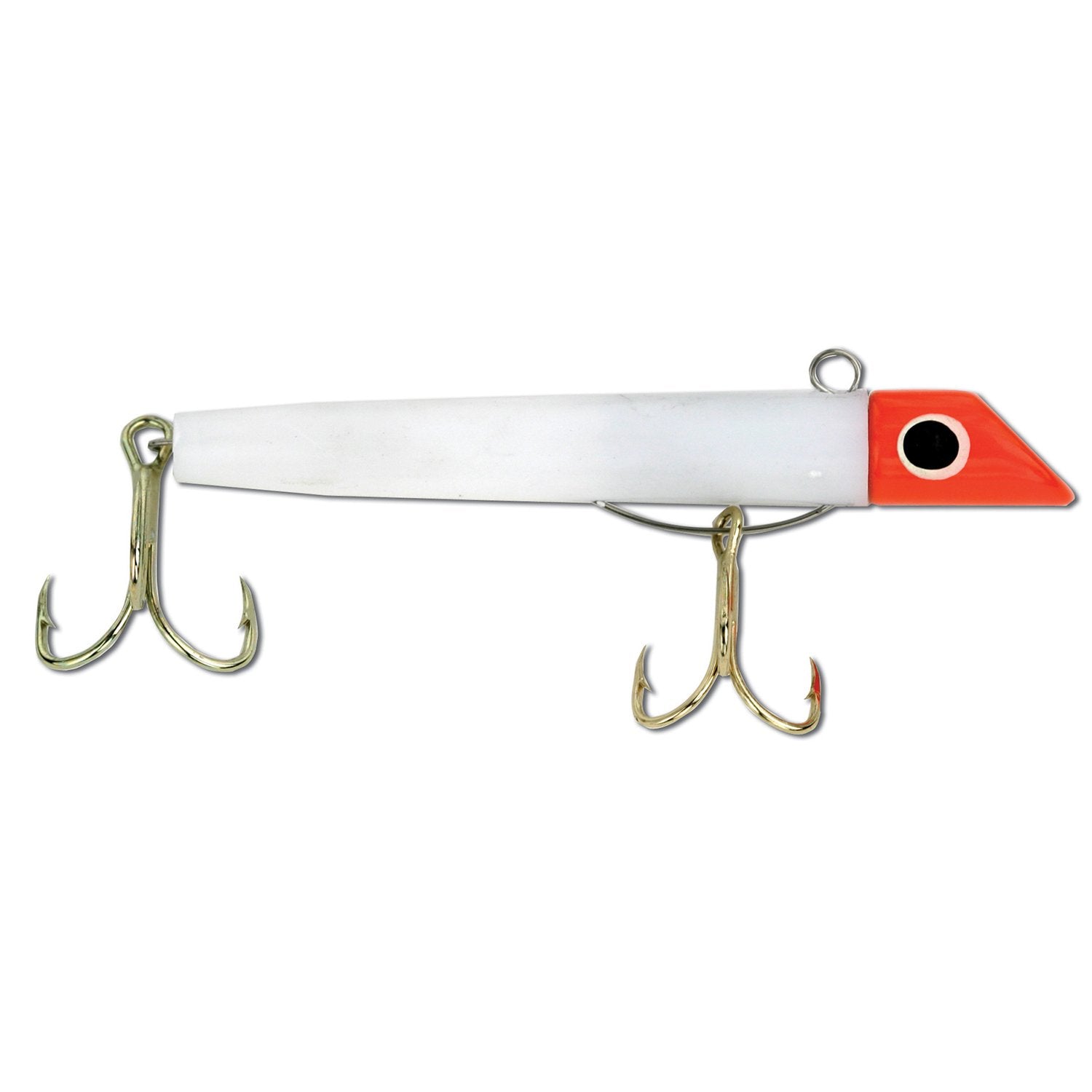 Got-Cha plug 100 series head head white body gold hooks