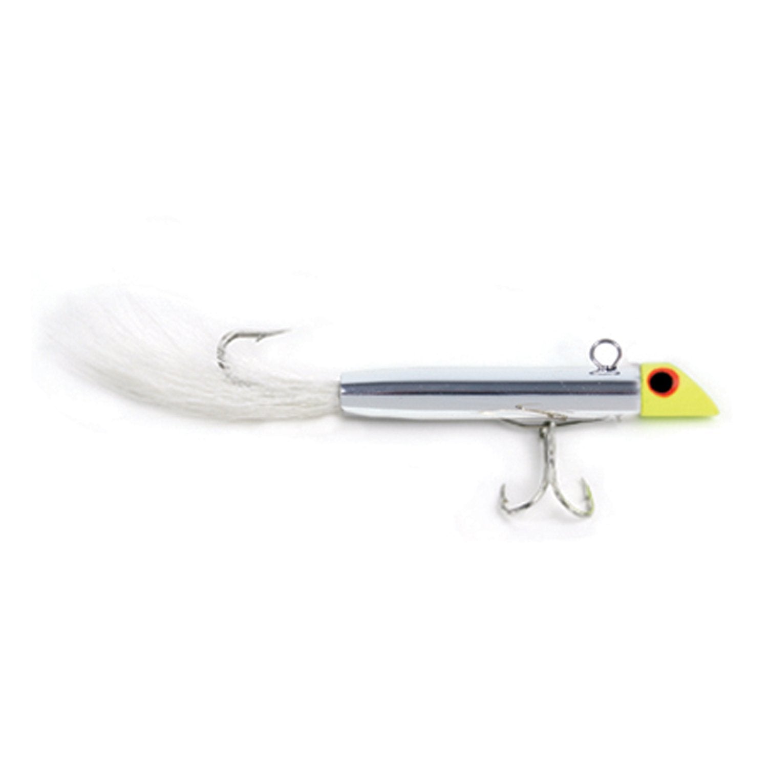 Got-Cha plug 300 series yellow head chrome body bucktail