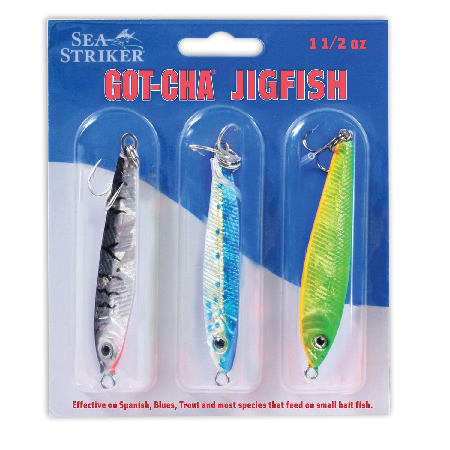 Got-cha jigfish 3 pack 1 1/2 oz lures