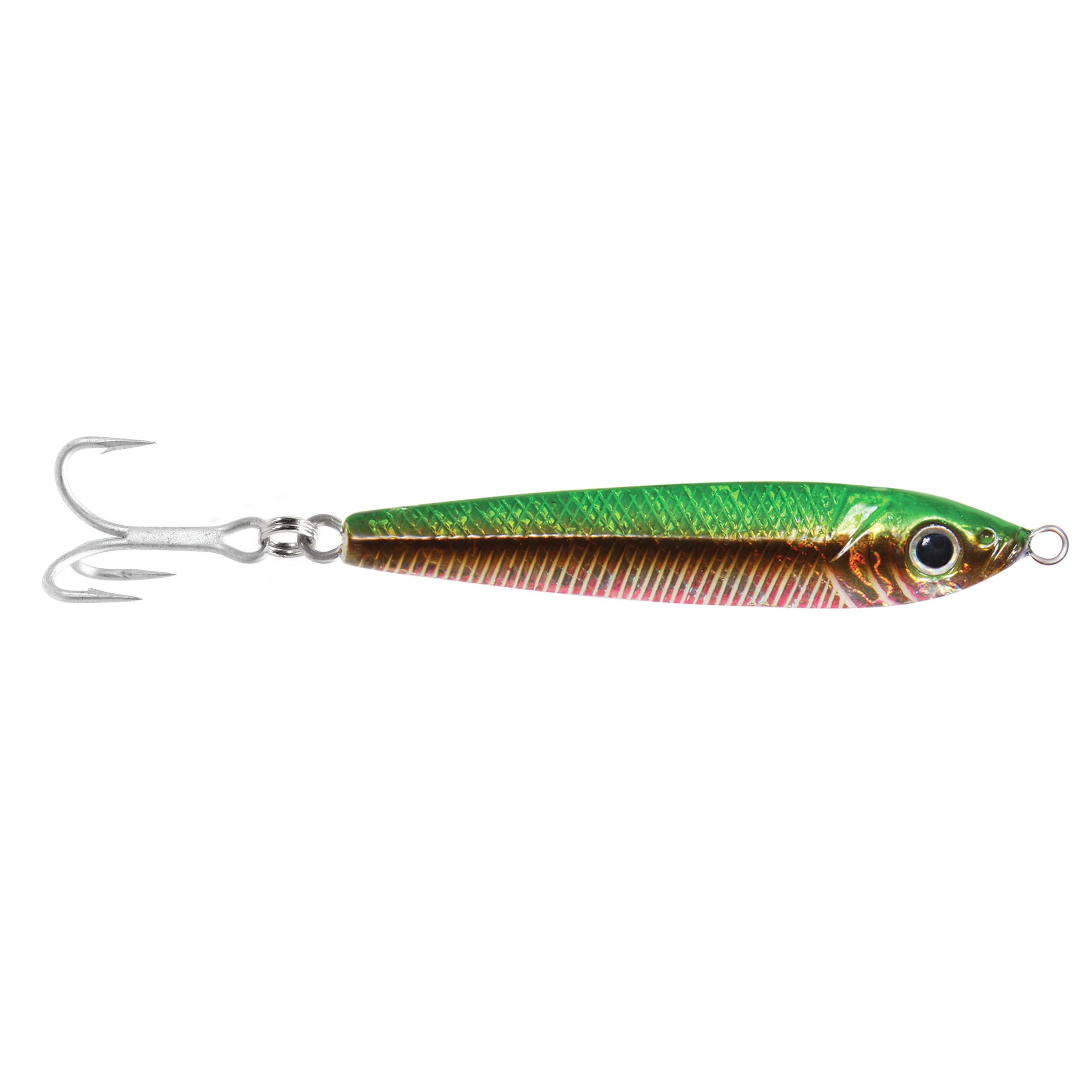 Got-Cha jigfish lure green brown yellow silver