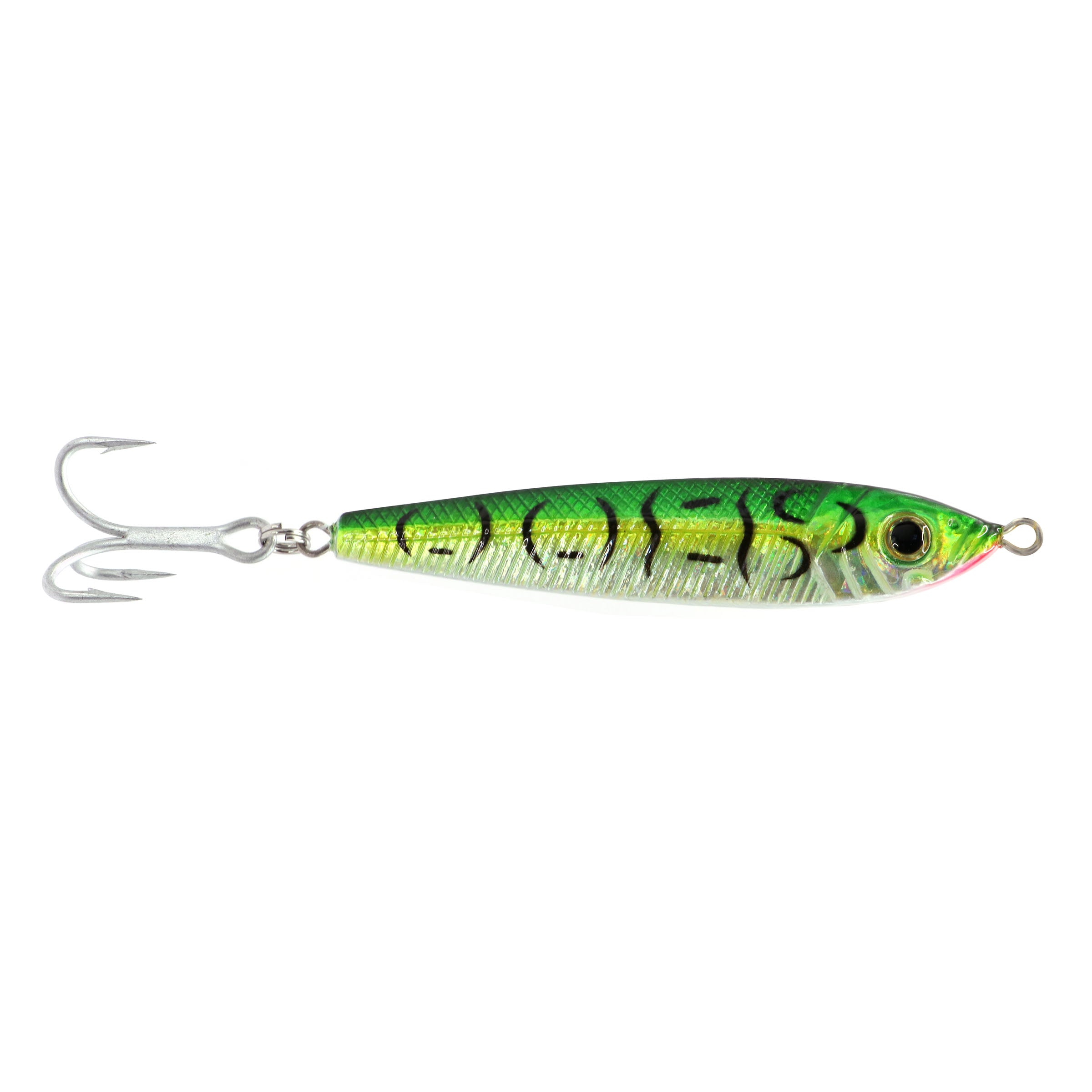 Got-Cha jigfish lure green silver tiger